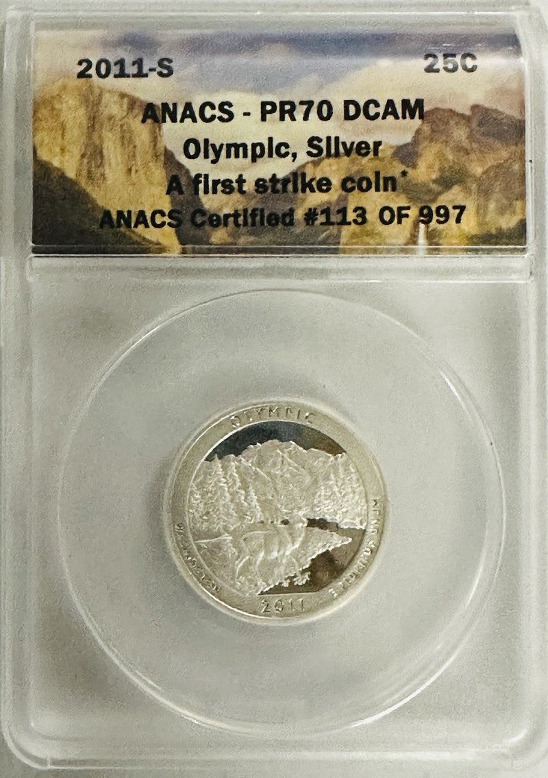 2011 S 25C Silver Olympic NP Quarter ANACS PR70DCAM~Top Grade None Better~#OA170