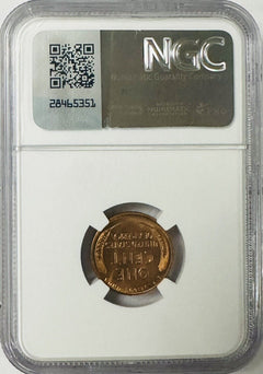 1955-S U.S. Lincoln Wheat Cent Certified by NGC MS 66 RD, Amazing Red Color