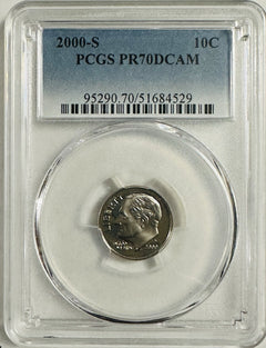 Lot Of 2 Perfect PCGS PR70DCAM COINS~90's & 2000's (top Grade None Better) OA142