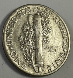1944-P Mercury 90% Silver US DimeAU Lot # MD 1944-P AU