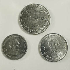 Lot Of 3 Coins From Bangladesh (1Taka-5 Taka) # BD  Coins 3