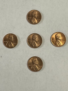 Lot Of 5 1970-P BU Lincoln Cent