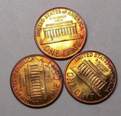 1962-P (1-coin) LINCOLN MEMORIAL CENT PENNY BU TONED UNC COIN Lot # 1962-P TD(3)