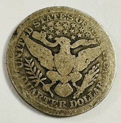 1895-P Barber Quarter 90% Silver, 130 years Old As Shown # BQ 1895-P