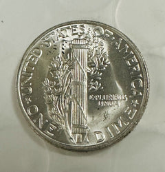 1945 Mercury Dime Superb Gem BU FROSTY WHITE AS PICTURED  # MD(569-66)