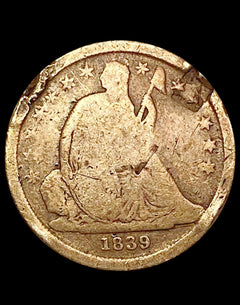 1839 SEATED LIBERTY SILVER DIME AS SHOWN # SLSD 1839 AS