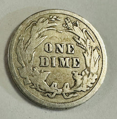 1914 Silver Barber Dime As Pic- Nice coin at a great price +FREE SHIPPING' #BD#7