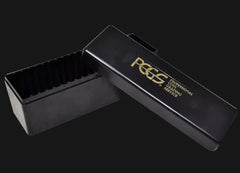 1 Official PCGS 20 Graded Coin Slab Black Plastic Slotted Storage Box( Box Only)