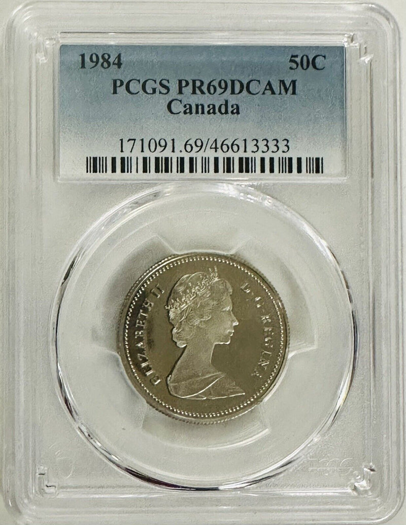 1984 Canada 50C PCGS PR69DCAM  RARE LOW POP 