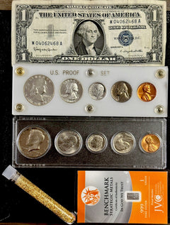 Coin Collection With Silver Gold  Silver Certif. Proof Set & Uncirculated Set#02