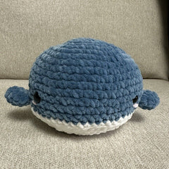 Handmade Crochet  Cute Medium whale ( 8 Inches) As Shown. (Great Gift Ideas)