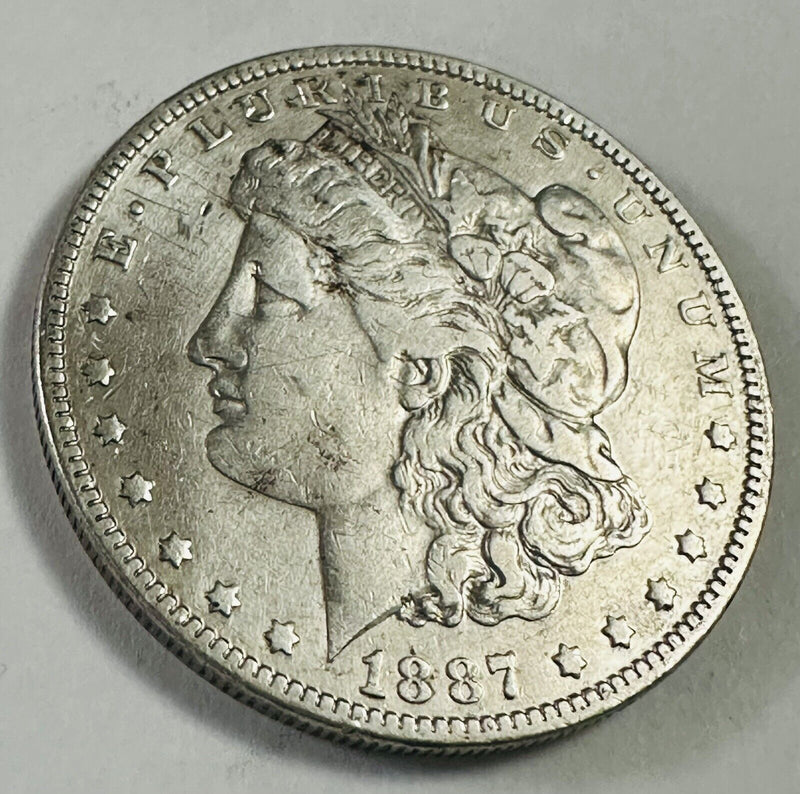 1887 P MORGAN 90%  Silver Dollar  US Coin Solid Bold  Date High Grade # 1887-P