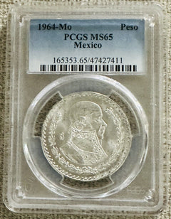 MEXICO 1964 - Mo PESO PCGS MS65 (Lowest Price On eBay)