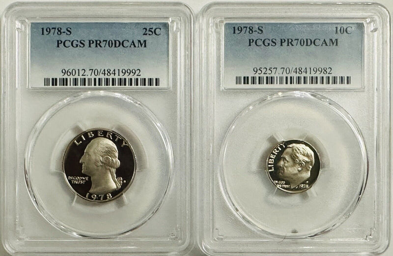 Wow! Lot Of 2 1978-S PCGS PR70DCAM (top Grade) ( Guide Price $67) #1978-S PR70#3