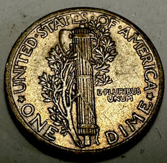 1942 P Mercury Dime Toned AU-Uncirculated Beauty  Lot # MD 1942-P TD
