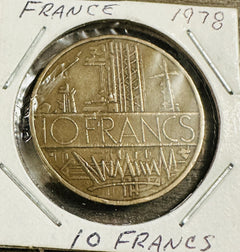 1978 France Coin 10 Francs Europe Coins EXACT COIN SHOWN 'FREE SHIPPING'