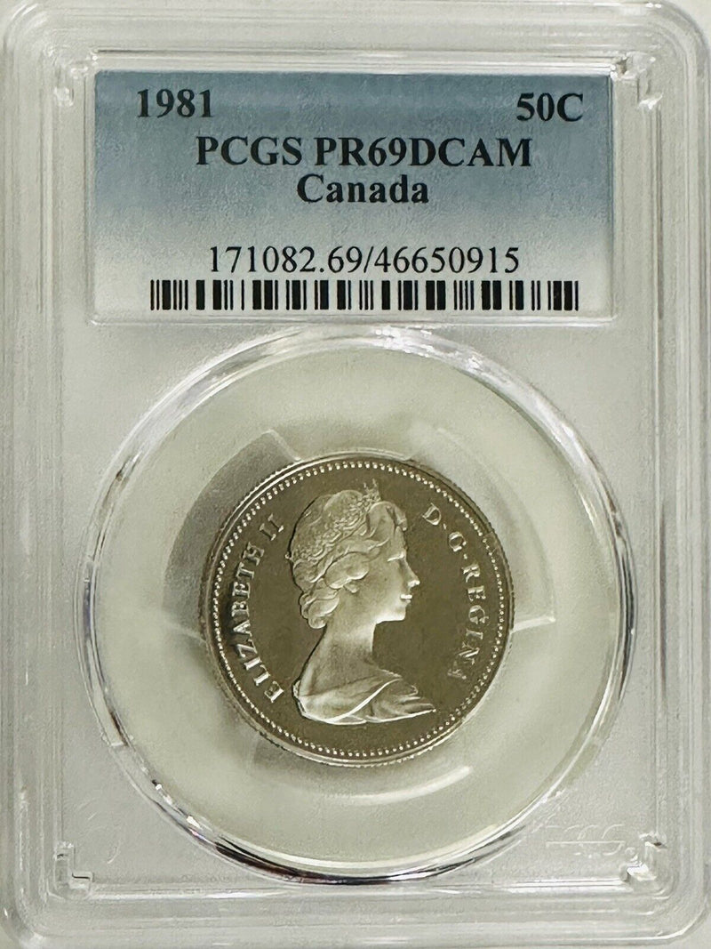 1981 Canada 50C PCGS PR69DCAM  RARE LOW POP 
