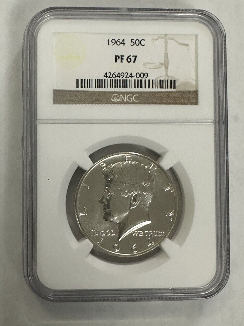 1964 Kennedy Silver Proof Half Dollar 50C NGC PF67 Spotless # KSD 1964 PR67 #03