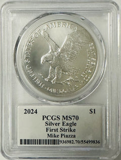 2024 $1 American Silver Eagle 1oz PCGS MS70 FS Legends of Life Mike Piazza