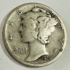 1928-S Mercury Dime Fine Details As Pictured “FREE SHIPPING” # 1928-S FDFS