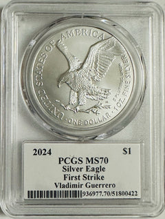 2024 American Silver Eagle FS PCGS MS70 Legends Of Life Vladimir Guerrero