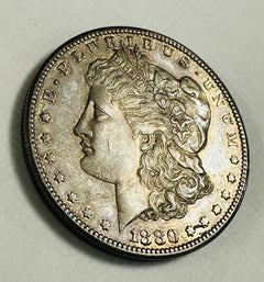 1880-S Morgan Silver Dollar With A Unique Dark Toned As Pictured # MSD 1880-S DT