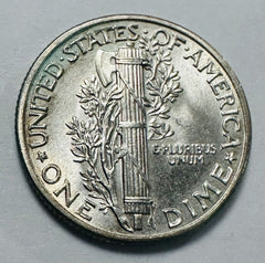 1943 P Mercury Dime Brilliant Uncirculated 90% Silver  BU  # MD 1943 (579-67)