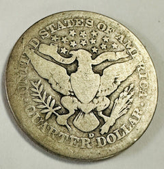 1916-D Denver Mint Silver Barber Quarter Fine Details As Pictured # BQ 1916-D FD