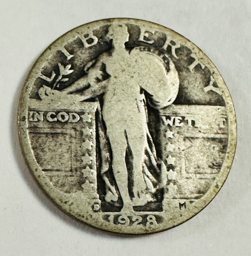 1928-D 25C Standing Liberty Quarter-Circulated As Pictured # SLQ 1928-D OA