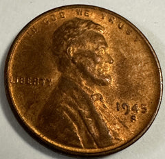 1945 S Lincoln Wheat CENT Uncirculated Lot # LP 1945-S “FREE SHIPPING “ Low Prc
