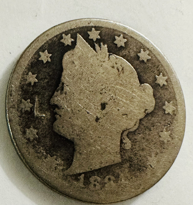 1884 Better Date Liberty V Nickel AG/G  As pictured # LBN 1884 AG/G