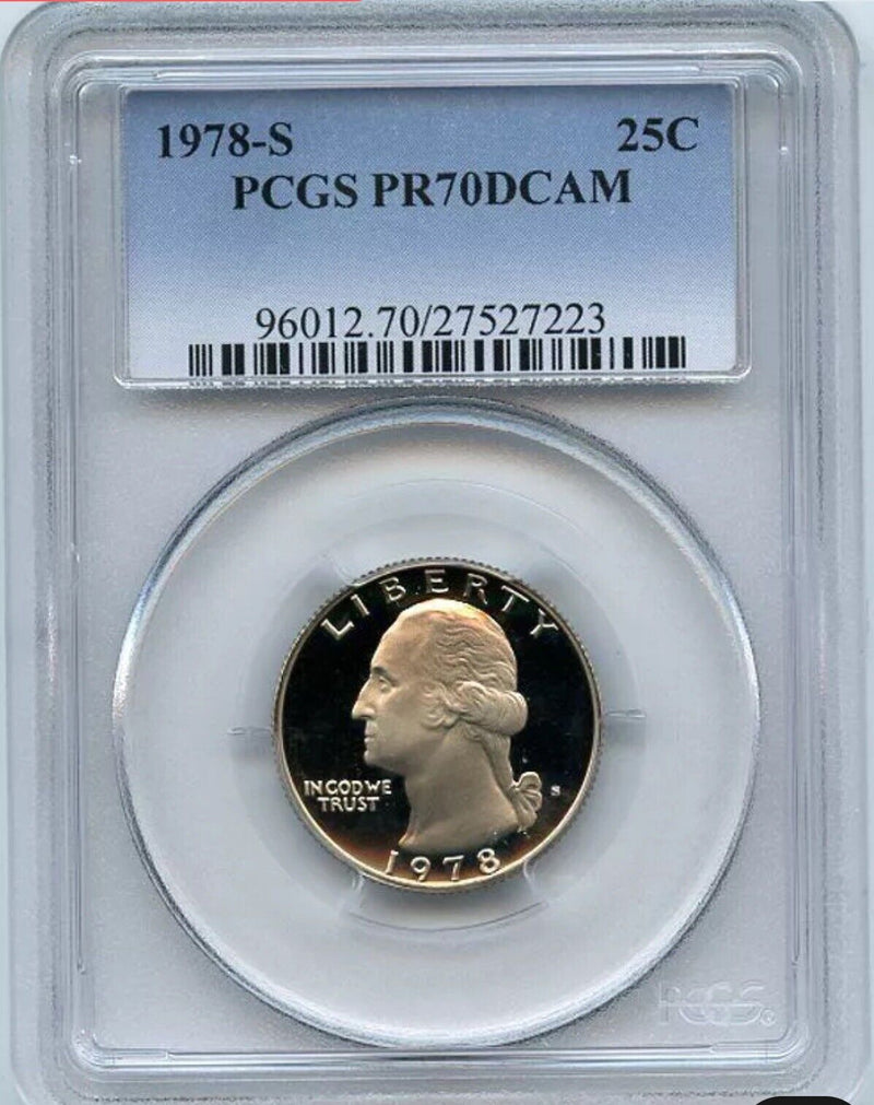 Wow! 1978 S 25C Washington Quarter Proof PCGS PR70DCAM ( Lowest Price On eBay)