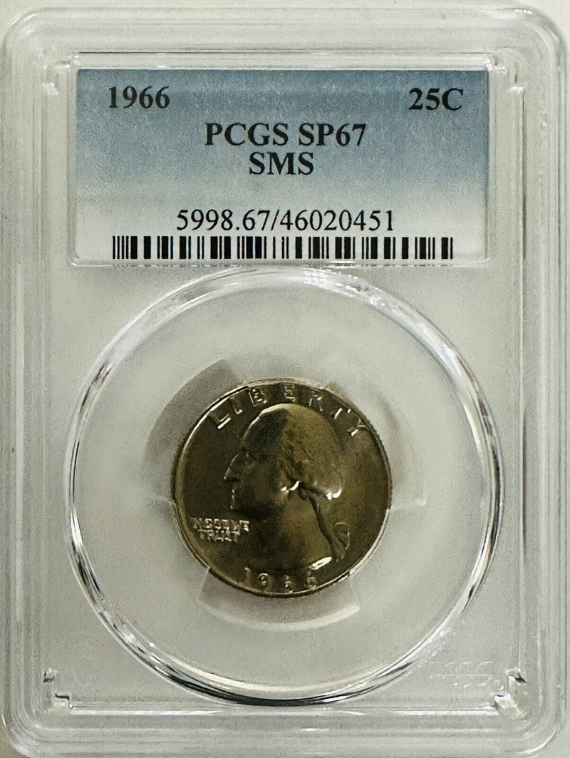 1966 Washington Quarter PCGS SP67 SMS (Special Strike) 