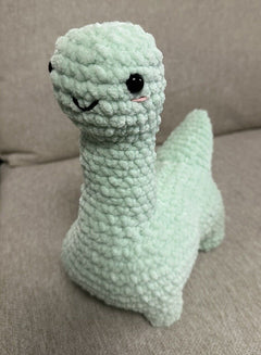 Handmade Crochet  Large Dinosaur ( 10 In By 10 In) As Shown (great Gift Ideas)