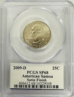 lot of 2 territory quarters ( Am. Samoa & N. Marina Isl.) PCGS GRADED SP68 # OA6