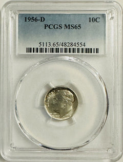 Lot Of 3 Silver Year Run (1955-57) Roosevelt Dimes (PCGS GUIDE PRICE $61) # RD 3