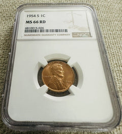 1954-S Lincoln Cent NGC MS 66 RD As Pictured # 1954-S MS66RD