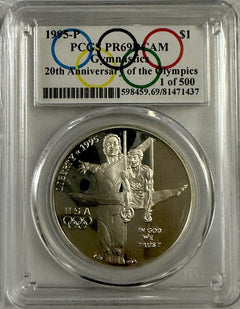 1995-P Olympic Gymnastics 20th Anniversary 1 Of 500 PR69DCAM 