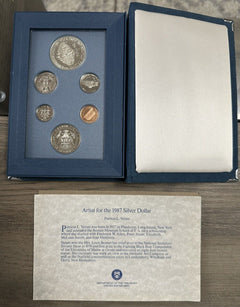 1987-S Prestige 6-coin set -with COA including  silver Constitution  $1.