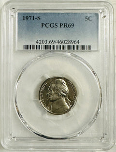 1971 S Jefferson Nickel PCGS PR69 5C # OA 72 (lowest Price On eBay)