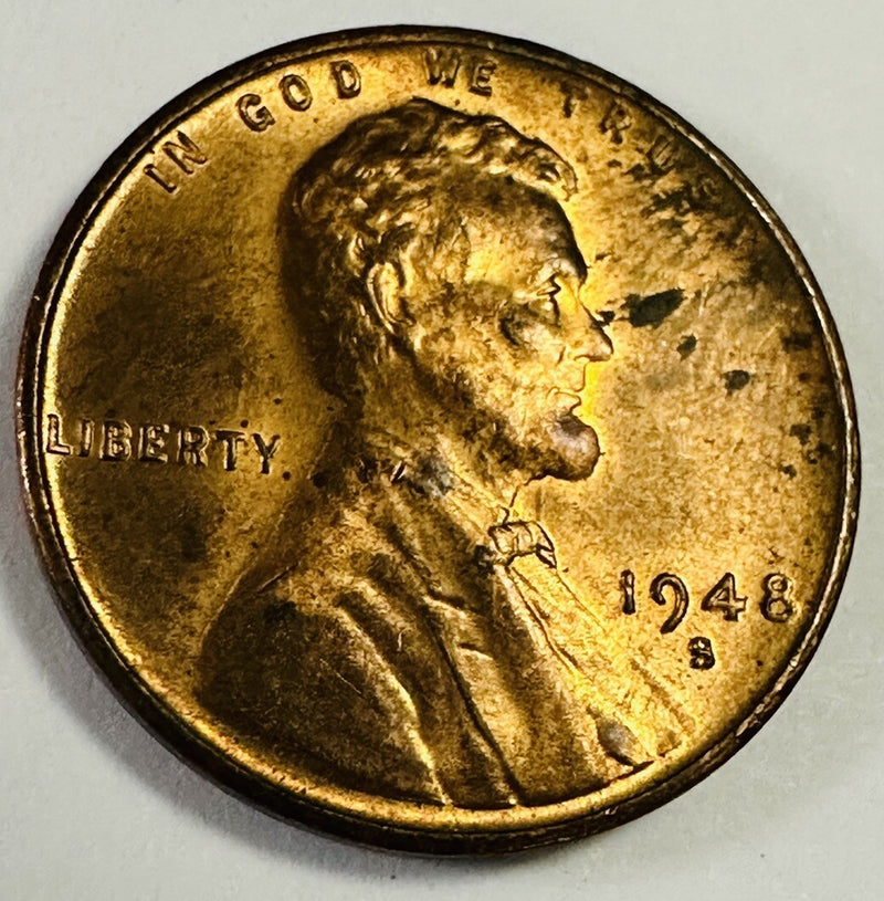1948-S Lincoln Wheat Cent Uncirculated- “Free Shipping “ Low Price” # LP 1948-S