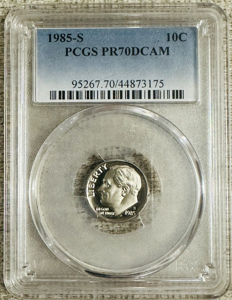Wow! 1985-S Roosevelt Dime Perfect PCGS PR70 DCAM Low Price #800