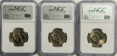 Lot Of 3 P & D 2007 Presidential Dollar NGC GRADED MS64 & Uncirculated # NGC *3