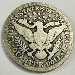 1900-P Barber Quarter - Vintage 90% Silver VF As Pic. “Free Shipping” #BQ 1900-P
