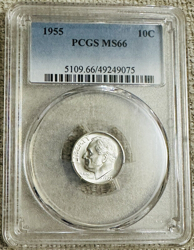 1955-P PCGS Silver Roosevelt Dime MS66 MS-66  #RD 1955-P MS66
