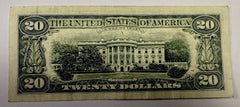 1995 $20 Crisp Federal Reserve Bank Note AU # K67402594B