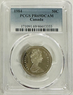 1984 Canada 50C PCGS PR69DCAM  RARE LOW POP "low Price" #2