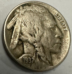 1937 D Buffalo Nickel - Full Date  - XF  # BN 1937-D XF (#2) “FREE SHIPPING “