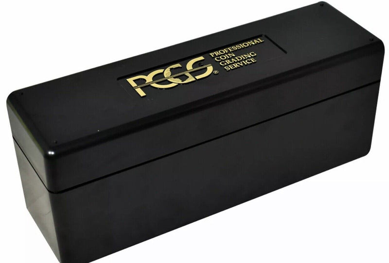 1 Official PCGS 20 Graded Coin Slab Black Plastic Slotted Storage Box( Box Only)