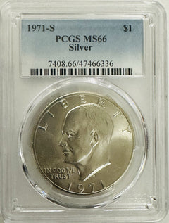 1971-S EISENHOWER SILVER DOLLAR PCGS MS 66 As Pictured # OA 181